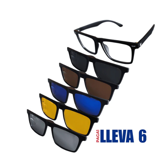 VisionPro 6 – Gafas 6 en 1 Magnéticas con Lentes Intercambiables