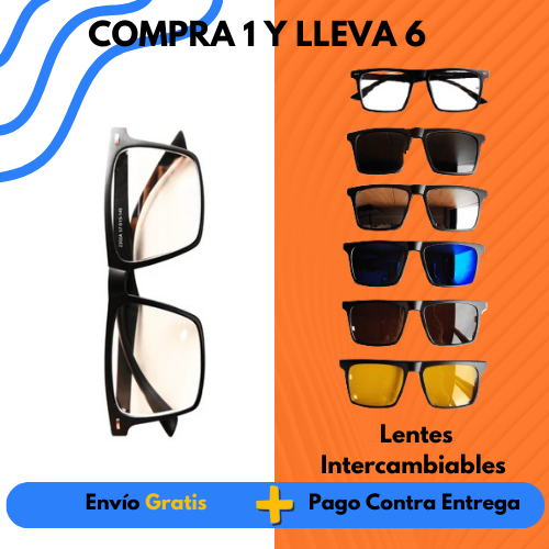 VisionPro 6 – Gafas 6 en 1 Magnéticas con Lentes Intercambiables
